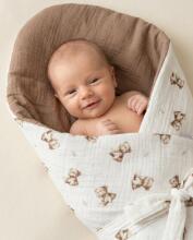 MY TREE Muslin Swaddle 75x75 Vintage Teddy CM1