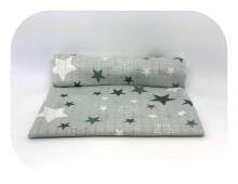 Diaper - 20597- TETRA PRINT - EGA - GWIAZDKI - WHITE/GREY- size 70x80 cm