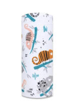 Diaper - 27626- FLANNEL PRINT - EGA -  KAMELEON - ORANGE- size 70x80 cm