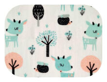 Diaper - 22676 - FLANNEL PRINT - EGA -  JELONEK - WHITE - size 70x80 cm