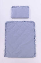 Bedding set - 5 parts - 120/90/360 - PURE - P02-0836 - DIRTY BLUE