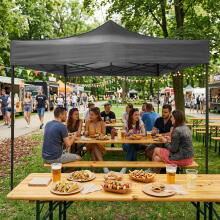Automatic pop-up garden event pavilion tent, 3x3 m, grey, MultiGarden