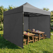 Automatic pop-up garden event pavilion tent, 3x3 m, grey, MultiGarden