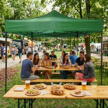 Automatic pop-up garden event pavilion tent, 3x3 m, green, MultiGarden
