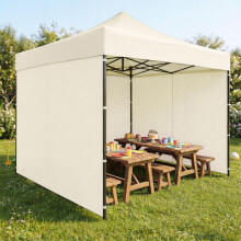 Garden event pavilion automatic pop-up tent, 3x3 m, beige, MultiGarden