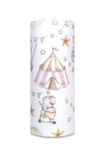 Diaper - 27527 - FLANNEL PRINT - EGA -  CYRK - PINK  - size 70x80 cm