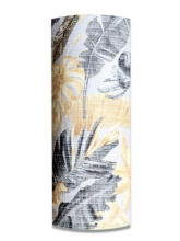 Autiņš - 24762 - TETRA PRINT - EGA - MONSTERA - ZELTS/PELĒKS - izmērs 70x80 cm