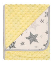 Blanket - 625 - MINKY/COTTON- size 80x90 - YELLOW