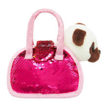 Plush toy - 84385 / 43854  - DOGGIE  in sequins - size 11 cm