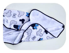 Swaddling blanket / Diper - 21068 - two-layer - FLANNEL / TETRA - EGA - MINI - BLUE - size 80x80 cm