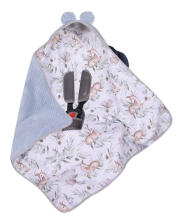 Blanket with hood -  599 - SWADDING TO CAR SEAT - size 80x80 - GREY