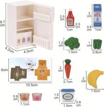 Sylvanian Families – Mini Fridge with Food – Mini Kitchen Set
