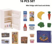 Sylvanian Families – Mini Fridge with Food – Mini Kitchen Set