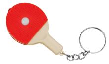 Mini tennis racket keychain with LED light, red