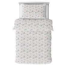 Bedding set - 6  parts - 120/90/360 - JEŻYK & ZAJĄCZKI - PINK