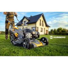 Benzīna zāles pļāvējs ar piedziņu 46 cm mulčēšanai 70 l 140cc + eļļa Humberg HM-604