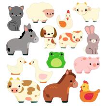 Thick and removable stickers - Farm animals