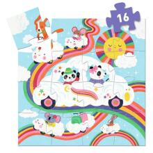 Silhouette puzzles - Cloud car - 16 pcs