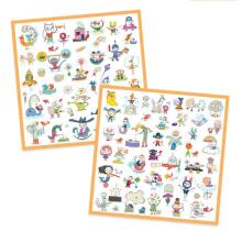 160 uzlīmes – Djeco tēli