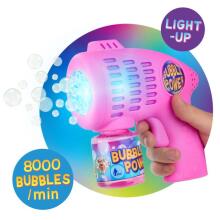 Light-up soap bubble blaster + liquid (80 ml) (1 pc., 2 designs)
