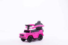 Ride-on car wiht handle - 653 - rubber wheels - eco-leather - MERCEDES G350D - PINK