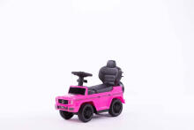 Ride-on car wiht handle - 653 - rubber wheels - eco-leather - MERCEDES G350D - PINK