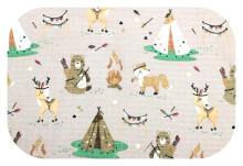 Diaper - 28647 - TETRA PRINT - EGA - INDIAN CAMP - BEIGIE - size 70x80 cm