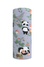 Diaper - 28661 - TETRA PRINT - EGA - PANDA in LOVE - GREY  - size 70x80 cm