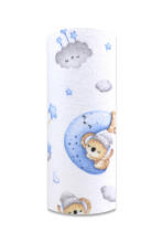 Diaper - 28432 - FLANNEL PRINT - EGA -KOALA on the MOON  - BLUE - size 70x80 cm