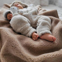 Blanket - ZAFFIRO - WOOL - NEVADA / BARANEK - GREY - size 75x100 cm