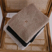 Blanket - ZAFFIRO - WOOL - NEVADA / BARANEK - BROWN - size 75x100 cm
