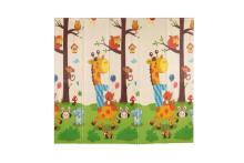 Playground mat two-sided -  FOLDING - 7733  - PLAY & EDU  - GIRAFFE & ANIMALS -  size: 180x200  cm