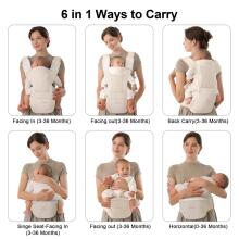 Bebear Baby Carrier 3D Air Art.283756 Cotton Beige