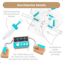 Bebe Basic Deluxe Wooden Doctor Set  Art.283923 Play set accessories for  doctor