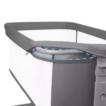 Saliekamā gulta 2-in1 NALI grey: sānu gultiņa vai brīvi stāvošā