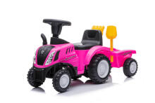 Ride-on car- 658T -  TRACTOR with TRAILER - NEW HOLLAND - PINK