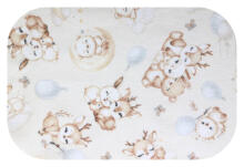 Diaper - 14497 - FLANNEL PRINT - EGA - DEER & TEDDY BEAR - BEIGE - size 70x80 cm