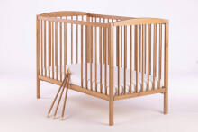 Cot/bed - BIANCO DELUX - 2in1 - GOLD OAK / MURANO