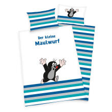 Cover set -  2 pcs - 135x100, 40x60 - MAŁY KRECIK - PINK or TURKUS