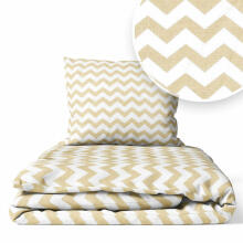 Cover set - 2 pcs - 120x90, 40x60  - ZIGZAG - BEIGE