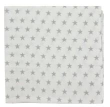 Diaper - SET - 07-8281- FLANNEL PRINT - 3-pack - GREY - size 76x76 cm