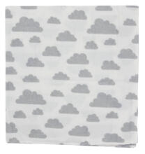 Diaper - SET - 07-8281- FLANNEL PRINT - 3-pack - GREY - size 76x76 cm