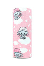 Diaper - 29774 - TETRA PRINT - EGA - ELEPHANT in a HAT - PINK -  size 70x80 cm
