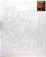 Gleznošana pēc skaitļiem - 50531 - ZIEDU PUŠKETS - izmērs 40x50 cm
