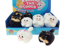 Plush toy - 61399 - twisting tail - ANIMALS - PUPPY  - size 28 cm