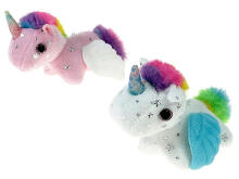 Plush toy - 613812 - twisting tail - ANIMALS - UNICORN - size 28 cm