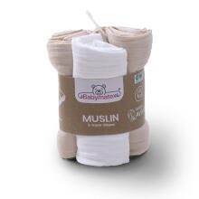Diaper - SET - TB0488/15 - MUSLIN - dwo-layer - size 70x80 cm  - BEIGE
