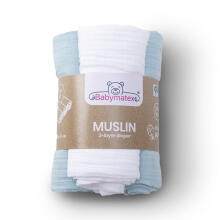 Diaper - SET - TB0488/33 - MUSLIN - dwo-layer - size 70x80 cm  - MINT