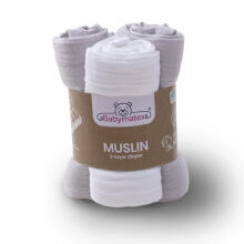 Diaper - SET - TB0488/42 - MUSLIN - dwo-layer - size 70x80 cm  - GREY