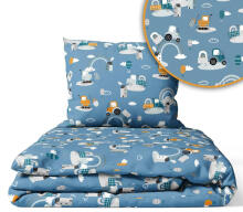 Cover set - 2 pcs - 120x90, 40x60  - TRACTORS with RAINBOW